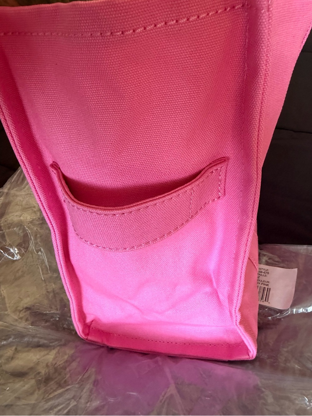 Marc Jacobs Pink Large Canvas Tote Bag with Logo - Picture 7 of 7